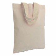 Mini borsa shopper cotone con manici colorati ecru 16123 22