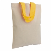 Mini borsa shopper cotone con manici colorati giallo 16123 06